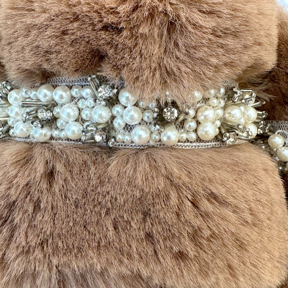 Anthropologie faux fur jewelled slippers - Picture 10 of 11